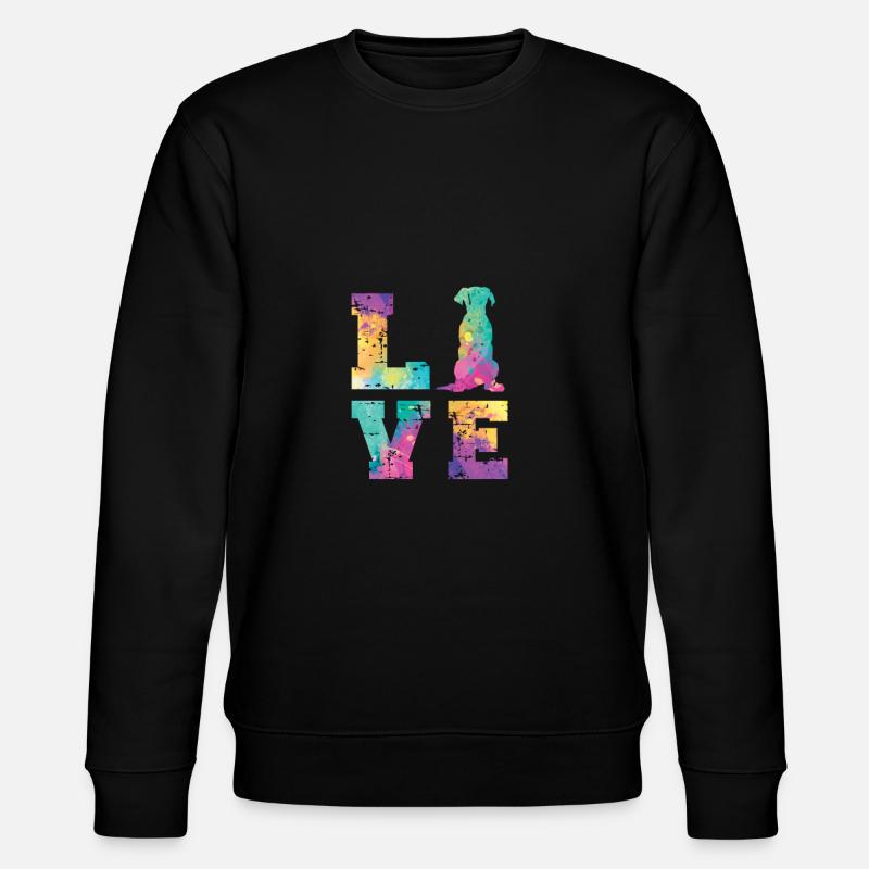 Great dane Love - Stanley/Stella Unisex Bio-Sweatshirt CHANGER  - Schwarz