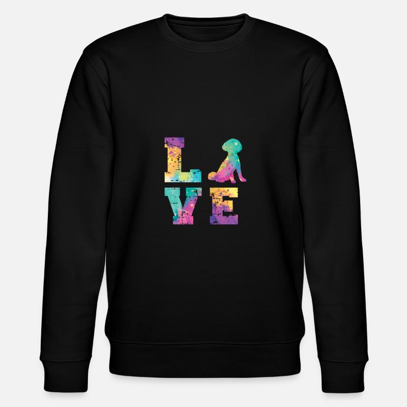 Poodle Love - Stanley/Stella Unisex Bio-Sweatshirt CHANGER  - Schwarz