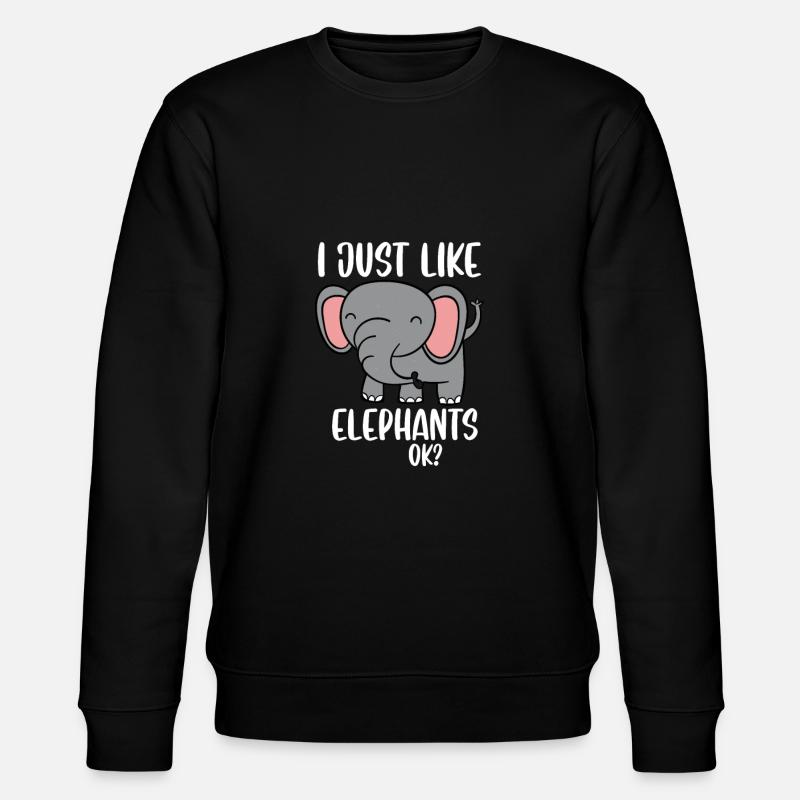 J’aime juste les éléphants - Sweat bio CHANGER Stanley/Stella Unisexe - noir