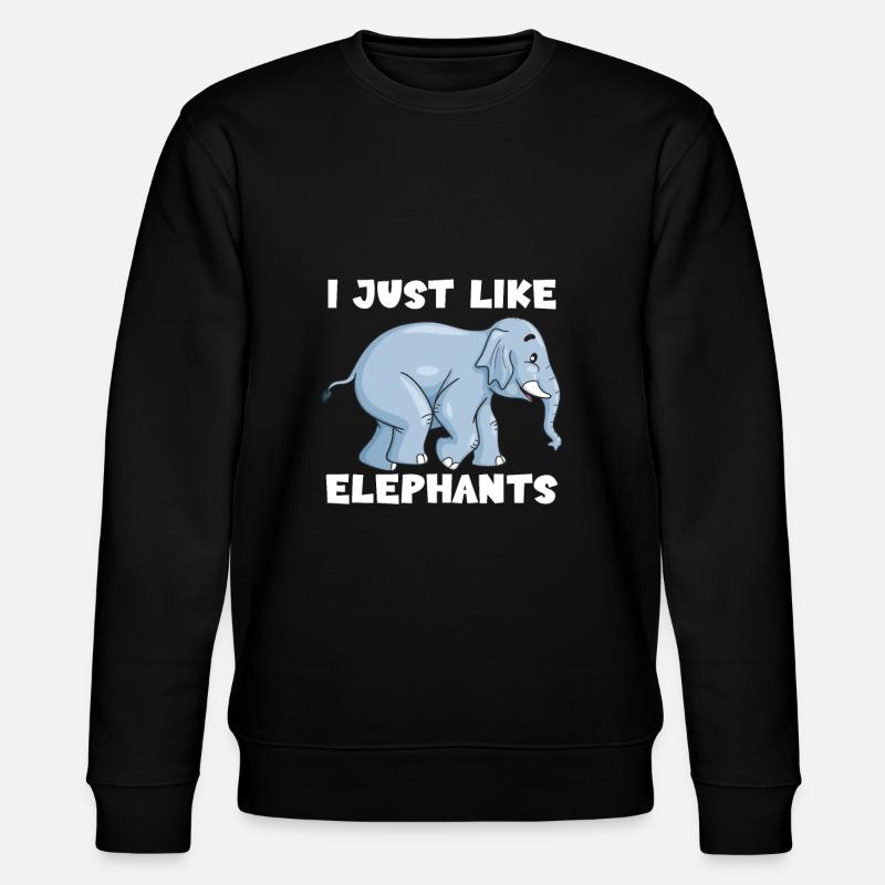 J’aime juste les éléphants - Sweat bio CHANGER Stanley/Stella Unisexe - noir