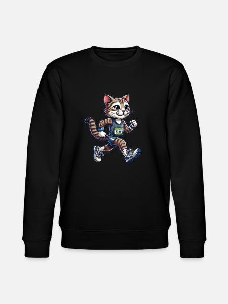 Chat marathonien mignon - Sweat bio CHANGER Stanley/Stella Unisexe - noir