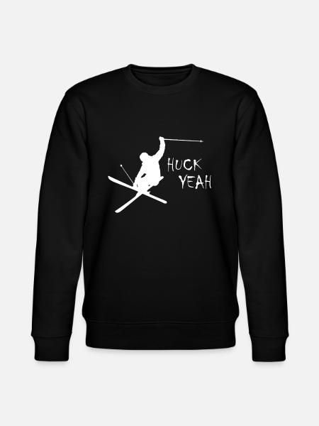 Huck Yeah Skiing - Stanley/Stella CHANGER Unisex Organic Sweatshirt - black