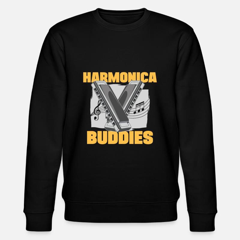 Harmonica Buddies Harmonicist Gift Idea - Stanley/Stella CHANGER Unisex Organic Sweatshirt - black