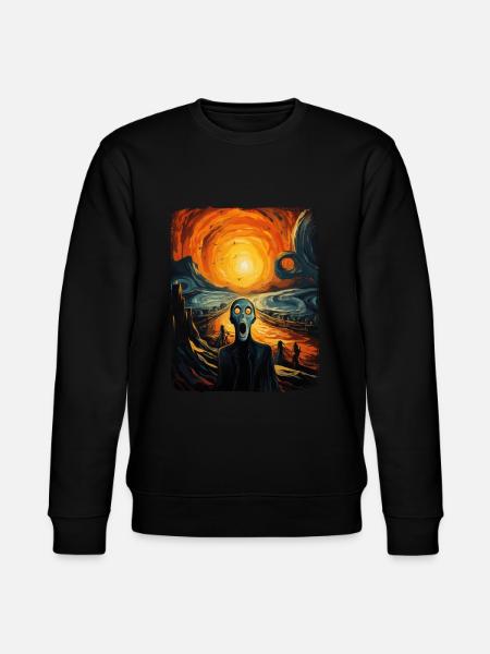 Ghost Costume Creepy Halloween Art - Stanley/Stella CHANGER Unisex Organic Sweatshirt - black