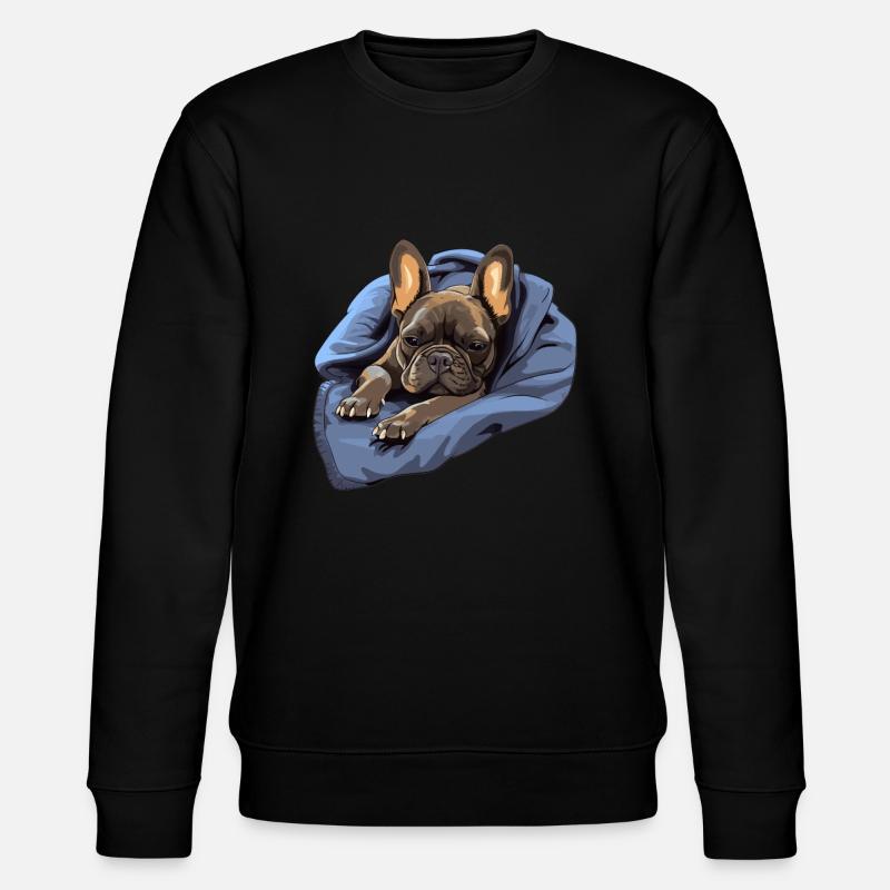 chiot chien mignon bouledogue français - Sweat bio CHANGER Stanley/Stella Unisexe - noir