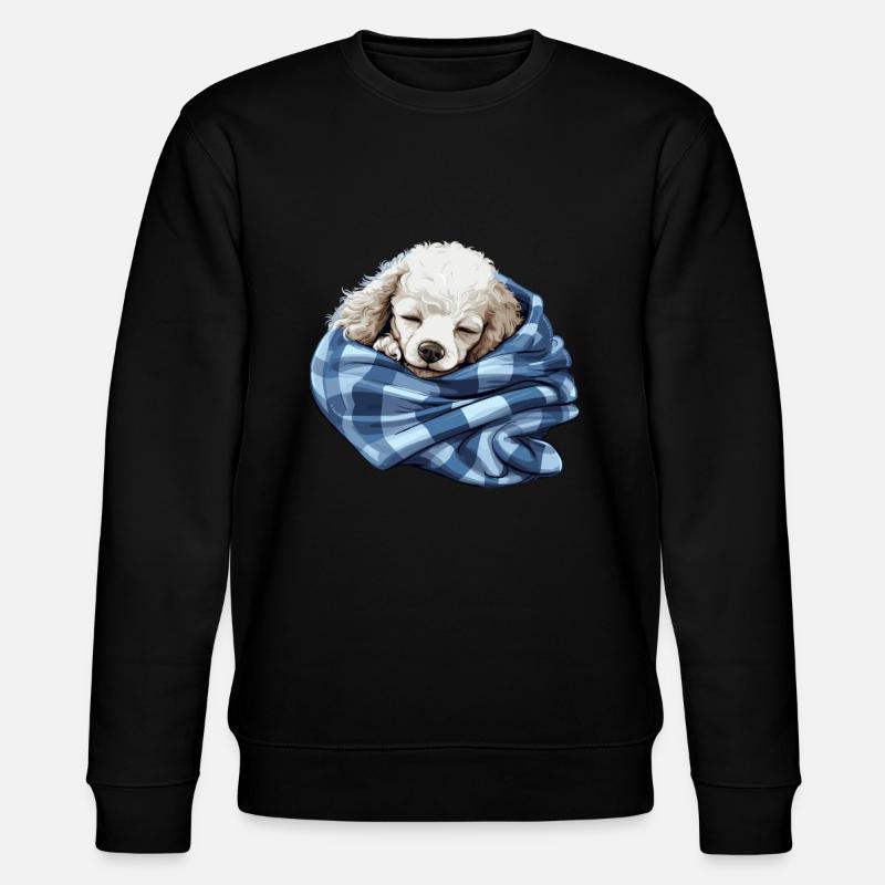 Mignon chien chiot caniche - Sweat bio CHANGER Stanley/Stella Unisexe - noir