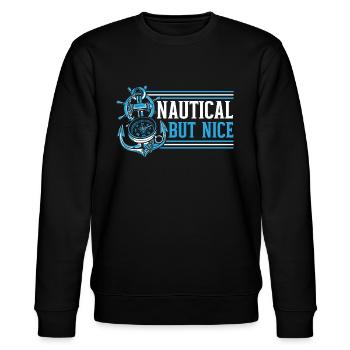 Sailor Ship Profession Seaman Sea Sailing - Stanley/Stella CHANGER Unisex Organic Sweatshirt - black - Front - Nik (191cm) & Marisol (170cm)