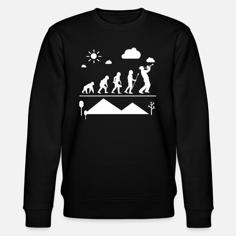 Trompete Trompete Evolution - Stanley/Stella Unisex Bio-Sweatshirt CHANGER  - Schwarz