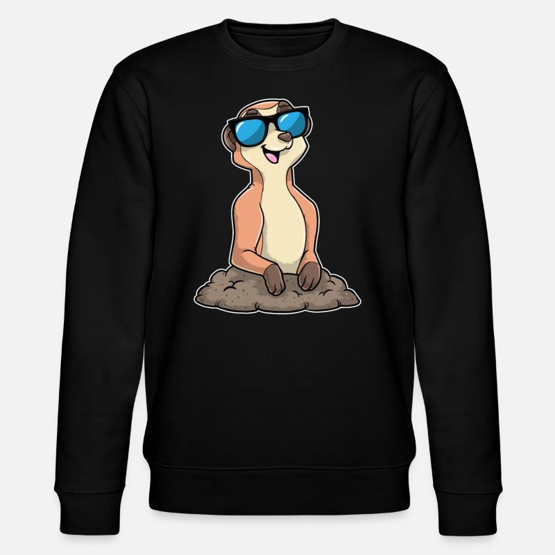 Suricate avec des lunettes - Sweat bio CHANGER Stanley/Stella Unisexe - noir