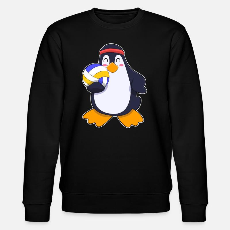 Pingouin au volley-ball - Sweat bio CHANGER Stanley/Stella Unisexe - noir