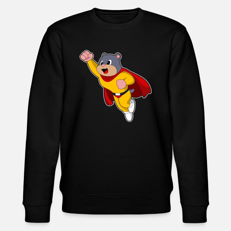Maulwurf als Held - Stanley/Stella Unisex Bio-Sweatshirt CHANGER  - Schwarz