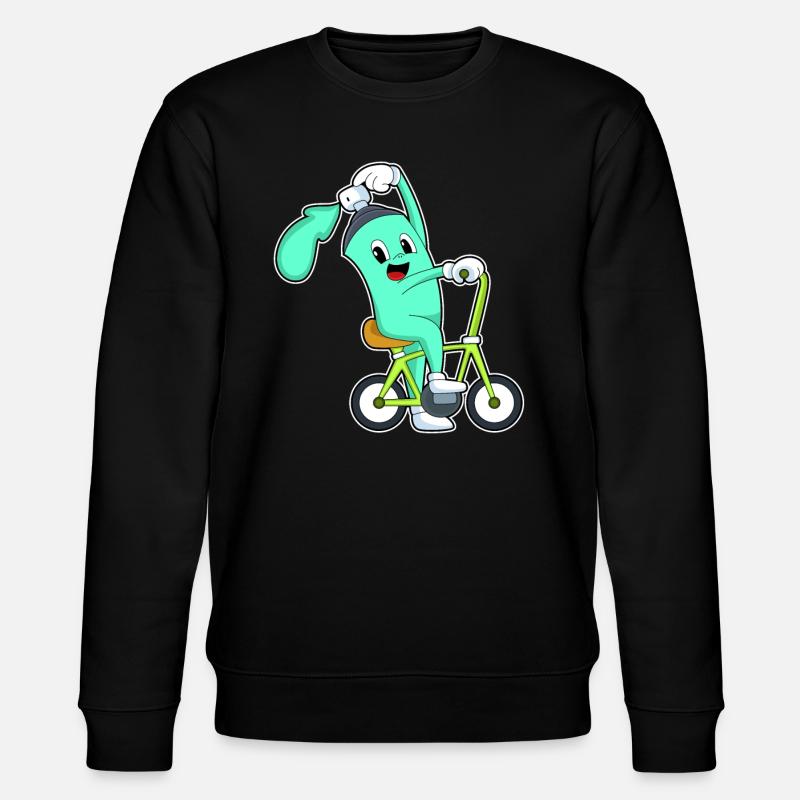 Spray can with bicycle - Stanley/Stella CHANGER Unisex Organic Sweatshirt - black