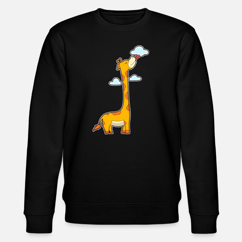 Giraffe with clouds - Stanley/Stella CHANGER Unisex Organic Sweatshirt - black