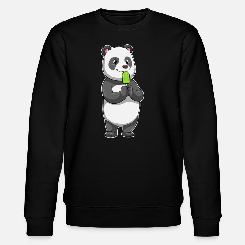 Panda with popsicles - Stanley/Stella CHANGER Unisex Organic Sweatshirt - black