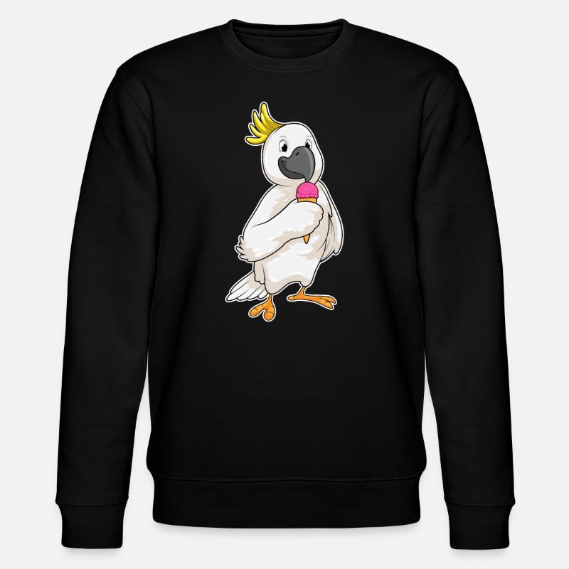 Parrot with waffle iron - Stanley/Stella CHANGER Unisex Organic Sweatshirt - black