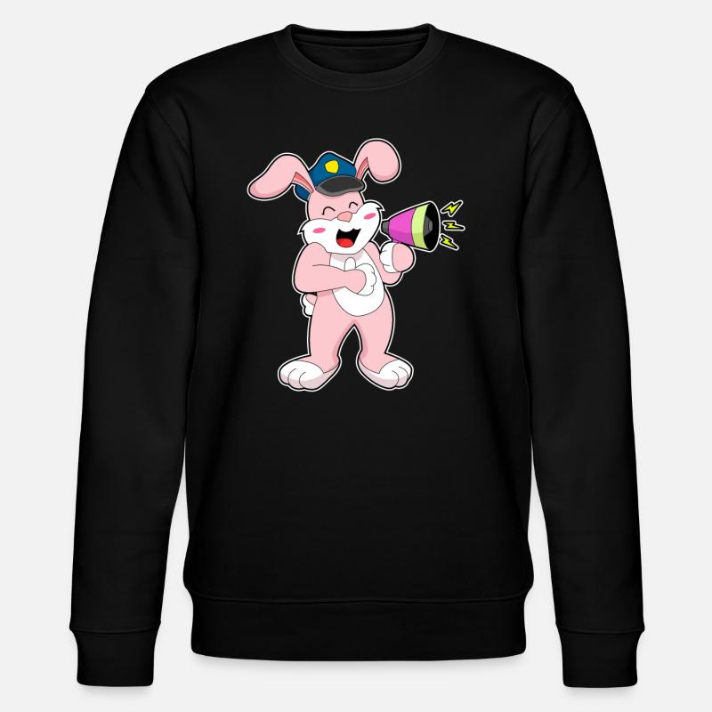 Rabbit Policier Microphone - Sweat bio CHANGER Stanley/Stella Unisexe - noir