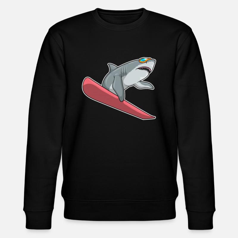 Snowboarder Requin Snowboard - Sweat bio CHANGER Stanley/Stella Unisexe - noir