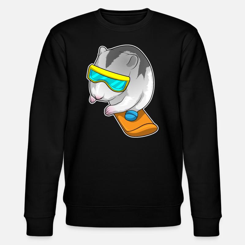 Hamster Snowboarder Snowboard - Sweat bio CHANGER Stanley/Stella Unisexe - noir