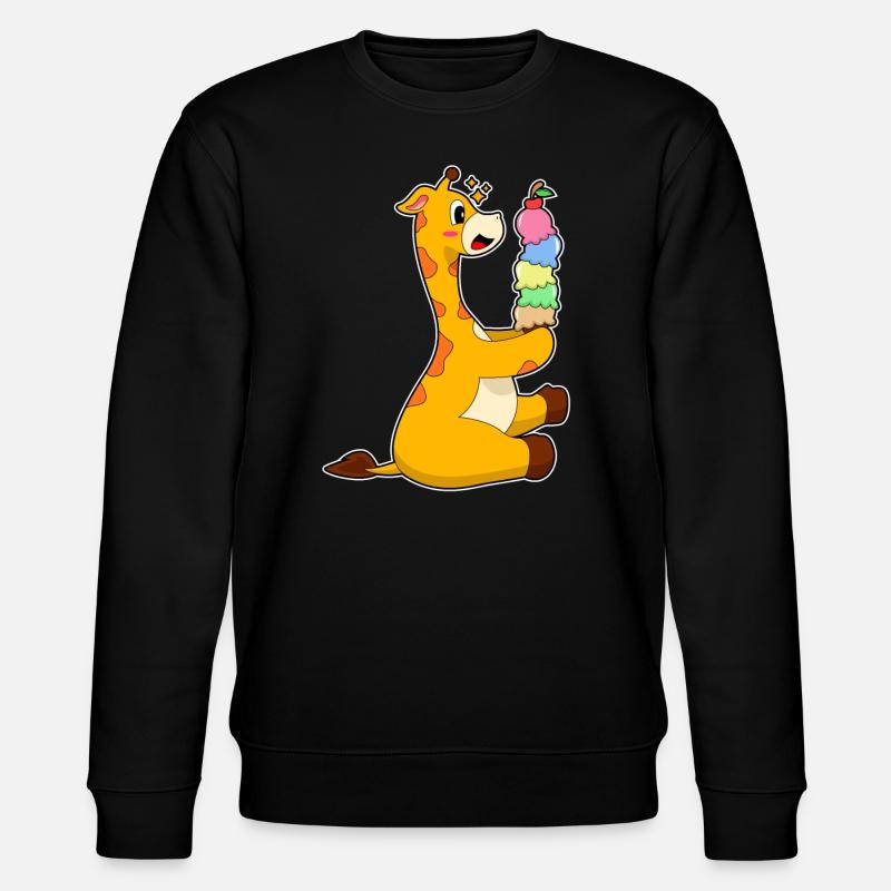 Crème glacée gaufre girafe - Sweat bio CHANGER Stanley/Stella Unisexe - noir