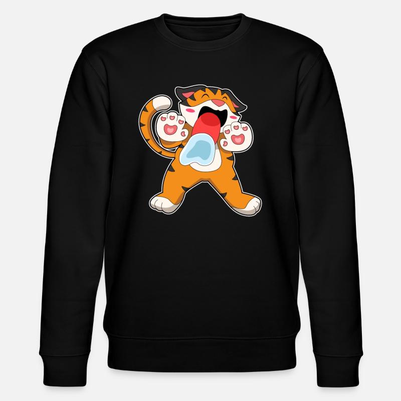 Funny Tiger - Stanley/Stella CHANGER Unisex Organic Sweatshirt - black