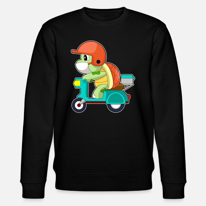 Turtle Scooter - Stanley/Stella CHANGER Unisex Organic Sweatshirt - black