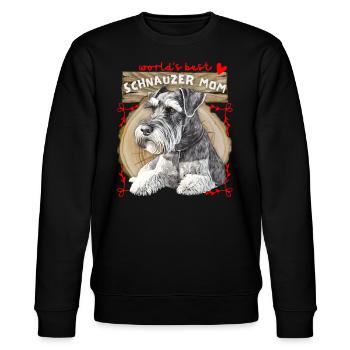Schnauzer, Best-Schnauzer-Mom, Schnauzer-Mama - Sweat bio CHANGER Stanley/Stella Unisexe - noir - Devant - Nik (191cm) & Marisol (170cm)