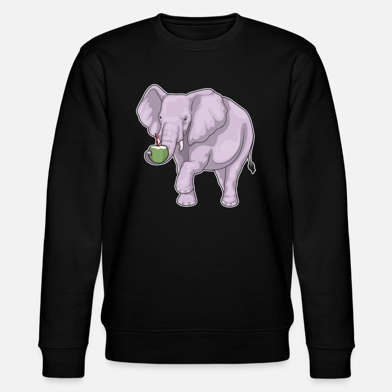 Éléphant Noix de - Sweat bio CHANGER Stanley/Stella Unisexe - noir