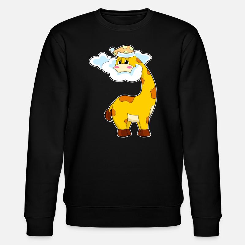 Giraffe Clouds - Stanley/Stella CHANGER Unisex Organic Sweatshirt - black