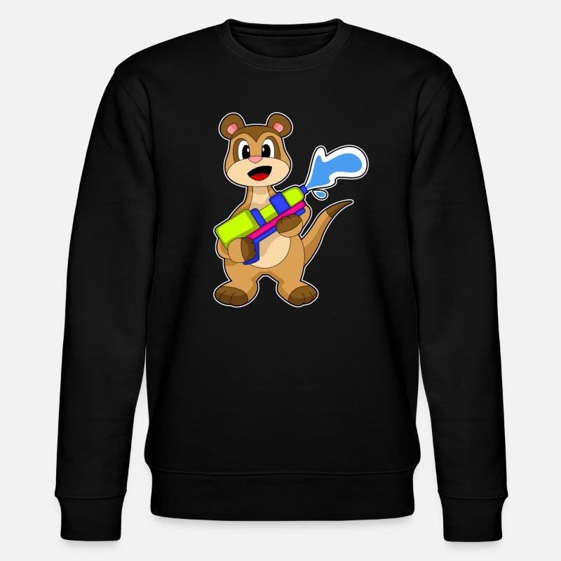 Erdmännchen Wasserpistole - Stanley/Stella Unisex Bio-Sweatshirt CHANGER  - Schwarz