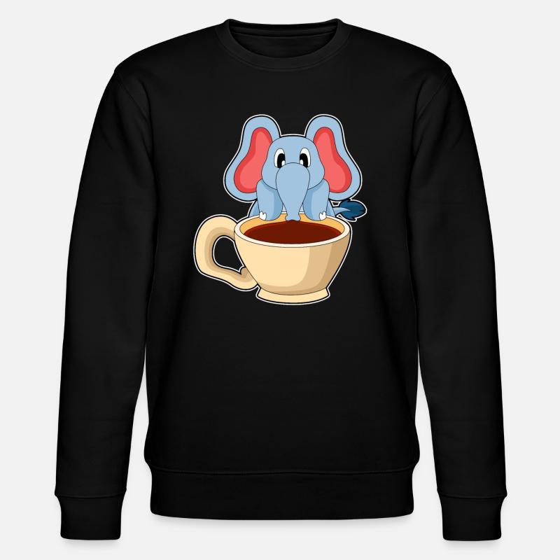 Elephant Coffee - Stanley/Stella CHANGER Unisex Organic Sweatshirt - black