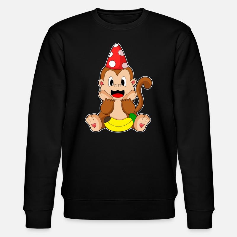 Chapeau de fête de singe - Sweat bio CHANGER Stanley/Stella Unisexe - noir