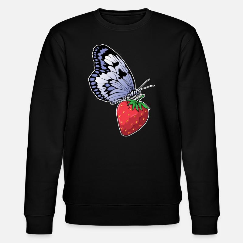 Fraise papillon - Sweat bio CHANGER Stanley/Stella Unisexe - noir