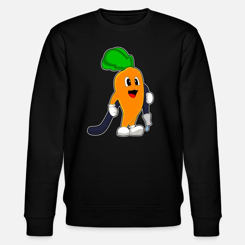 Carrot Firefighter Fire Hose - Stanley/Stella CHANGER Unisex Organic Sweatshirt - black