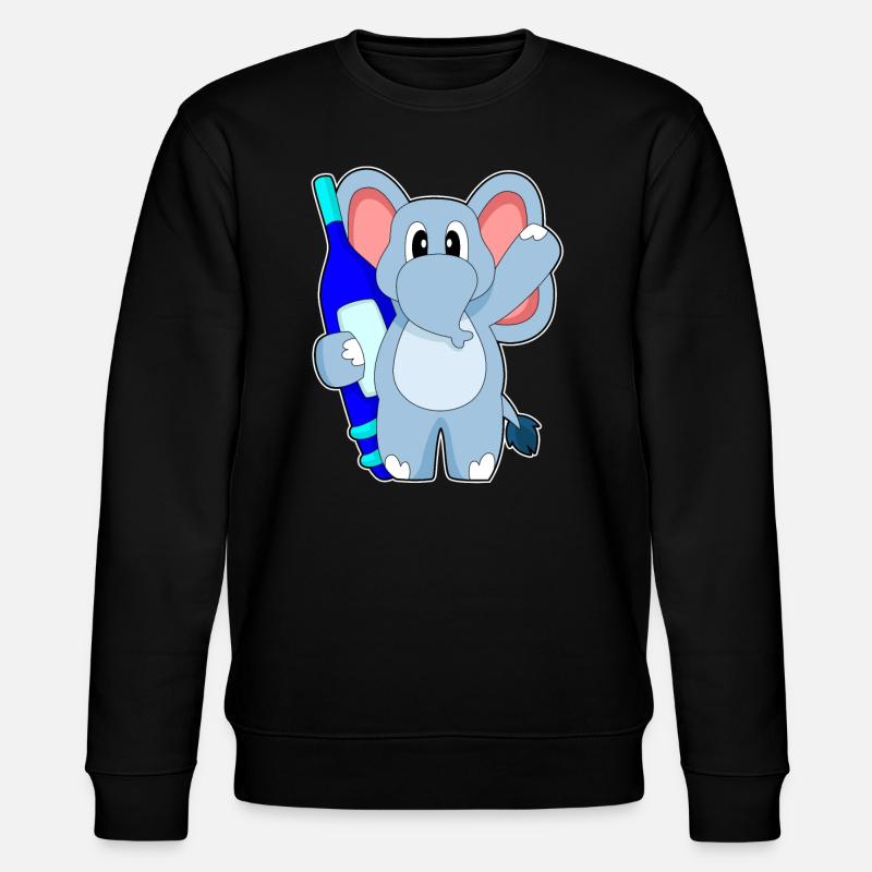 Elefant Arzt Fieberthermometer - Stanley/Stella Unisex Bio-Sweatshirt CHANGER  - Schwarz