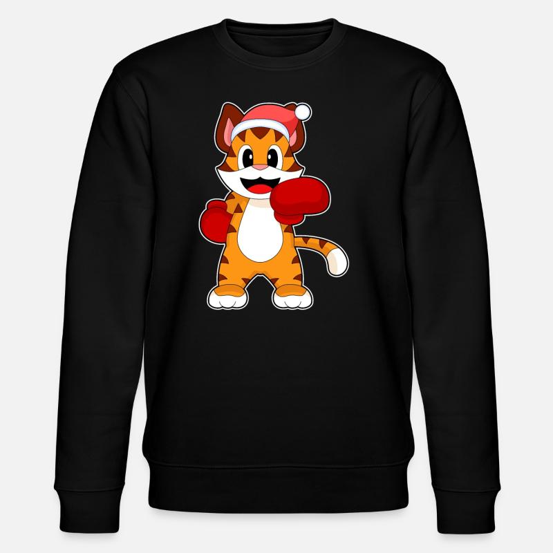 Boxer de Noël tigre - Sweat bio CHANGER Stanley/Stella Unisexe - noir