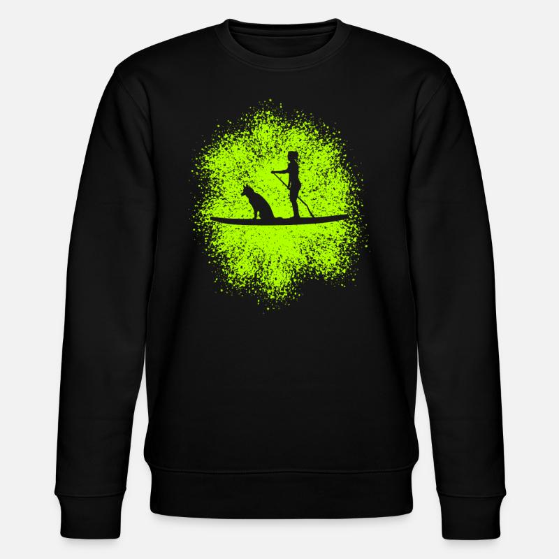 Stand Up Paddle avec chien - Sweat bio CHANGER Stanley/Stella Unisexe - noir