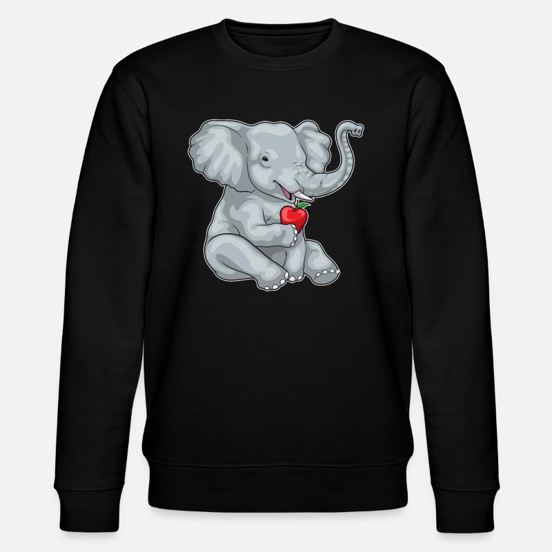 Elephant Apple Fruit - Stanley/Stella CHANGER Unisex Organic Sweatshirt - black