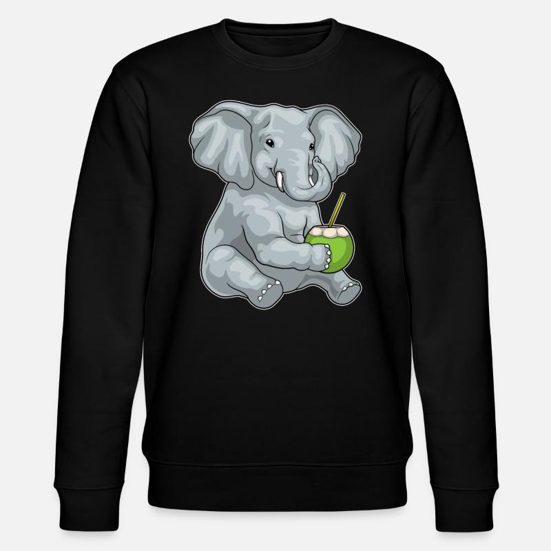 Éléphant Noix de - Sweat bio CHANGER Stanley/Stella Unisexe - noir