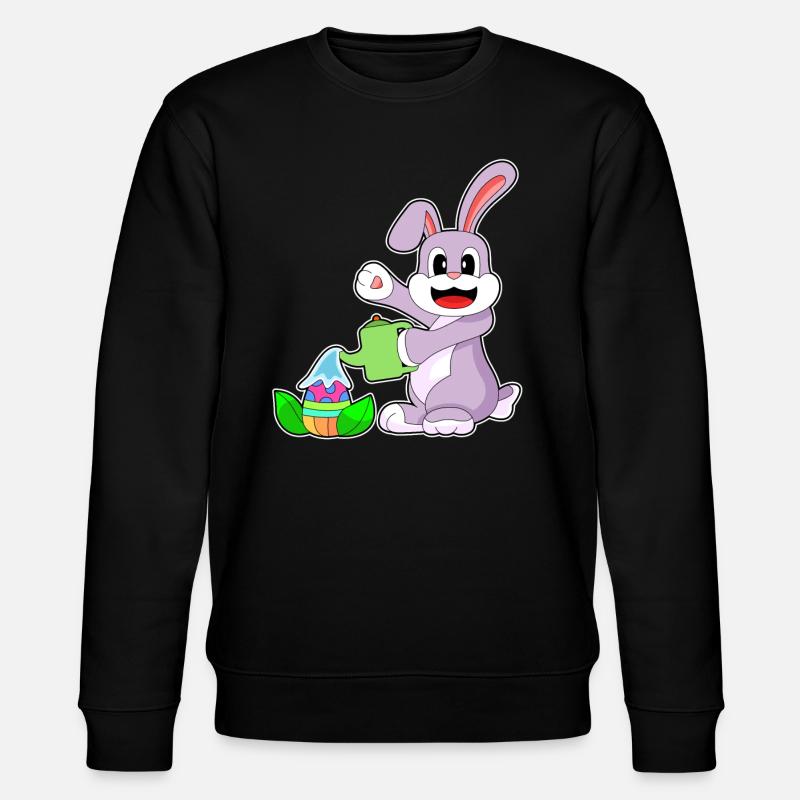 Bunny Easter Easter Egg Watering Can - Stanley/Stella CHANGER Unisex Organic Sweatshirt - black