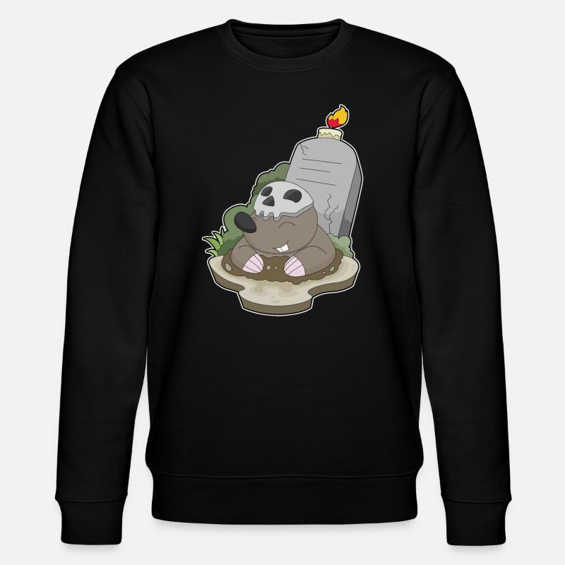 Mole Halloween Headstone Candle - Stanley/Stella CHANGER Unisex Organic Sweatshirt - black