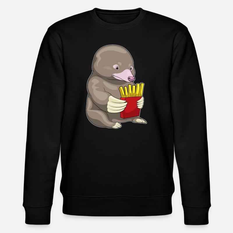 Maulwurf Pommes frites - Stanley/Stella Unisex Bio-Sweatshirt CHANGER  - Schwarz