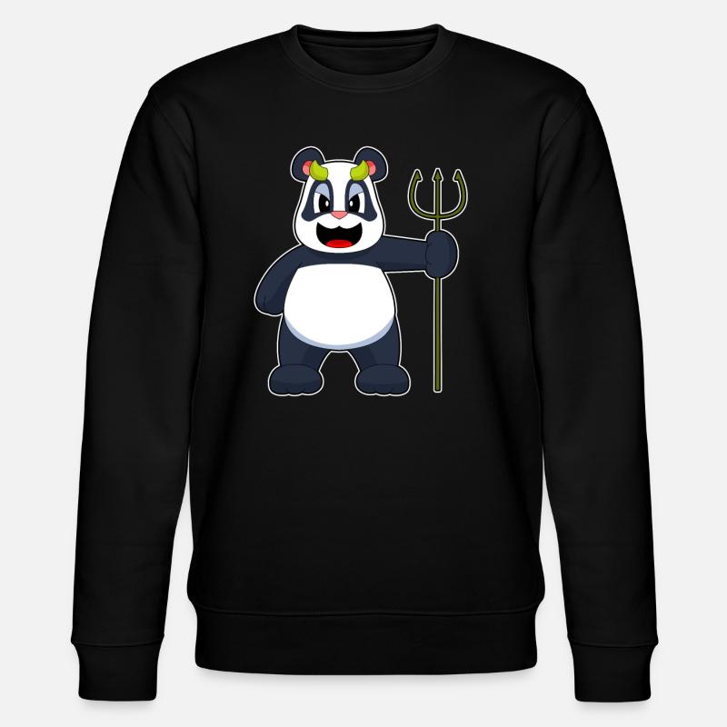 Panda Halloween Diable - Sweat bio CHANGER Stanley/Stella Unisexe - noir