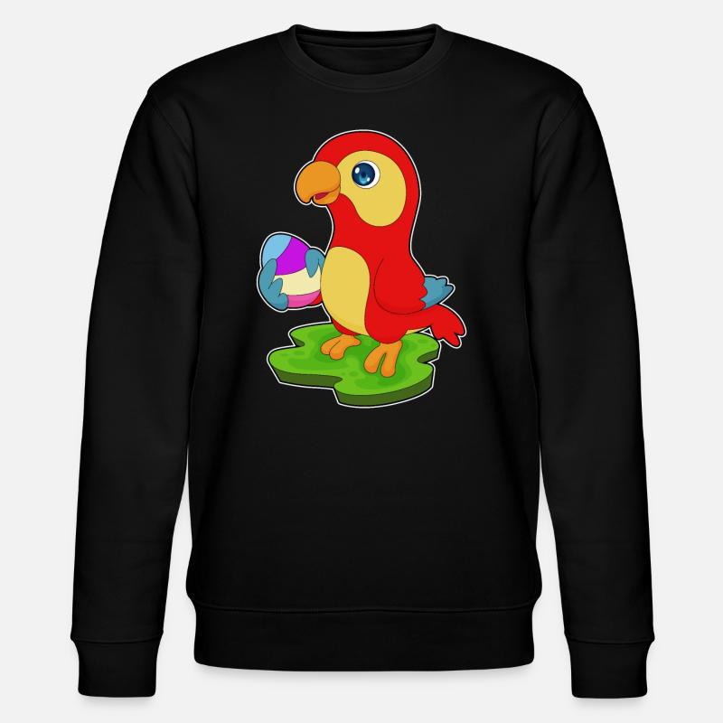 Parrot Easter Easter Egg - Stanley/Stella CHANGER Unisex Organic Sweatshirt - black