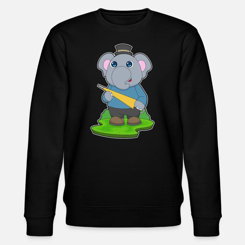Elephant Rain Umbrella - Stanley/Stella CHANGER Unisex Organic Sweatshirt - black