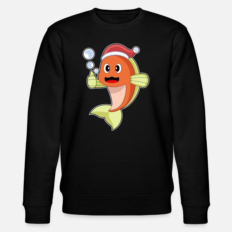 Chapeau de Noël Poisson Noël - Sweat bio CHANGER Stanley/Stella Unisexe - noir