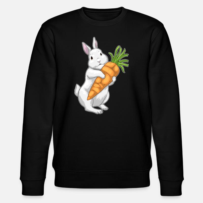 Rabbit Carrot - Stanley/Stella CHANGER Unisex Organic Sweatshirt - black