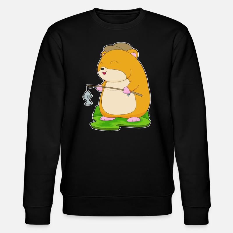Hamster Pêcheur Ange Pêche - Sweat bio CHANGER Stanley/Stella Unisexe - noir