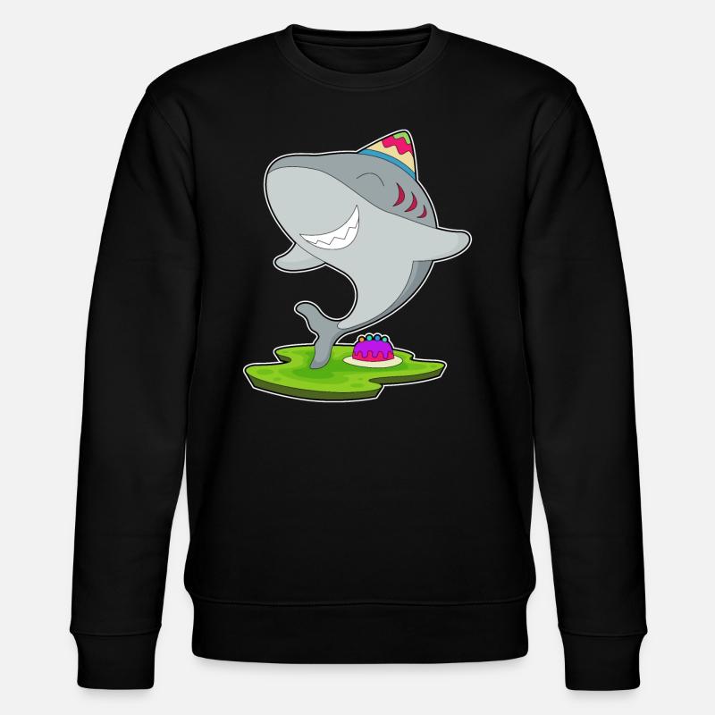 Gâteau d’anniversaire requin - Sweat bio CHANGER Stanley/Stella Unisexe - noir