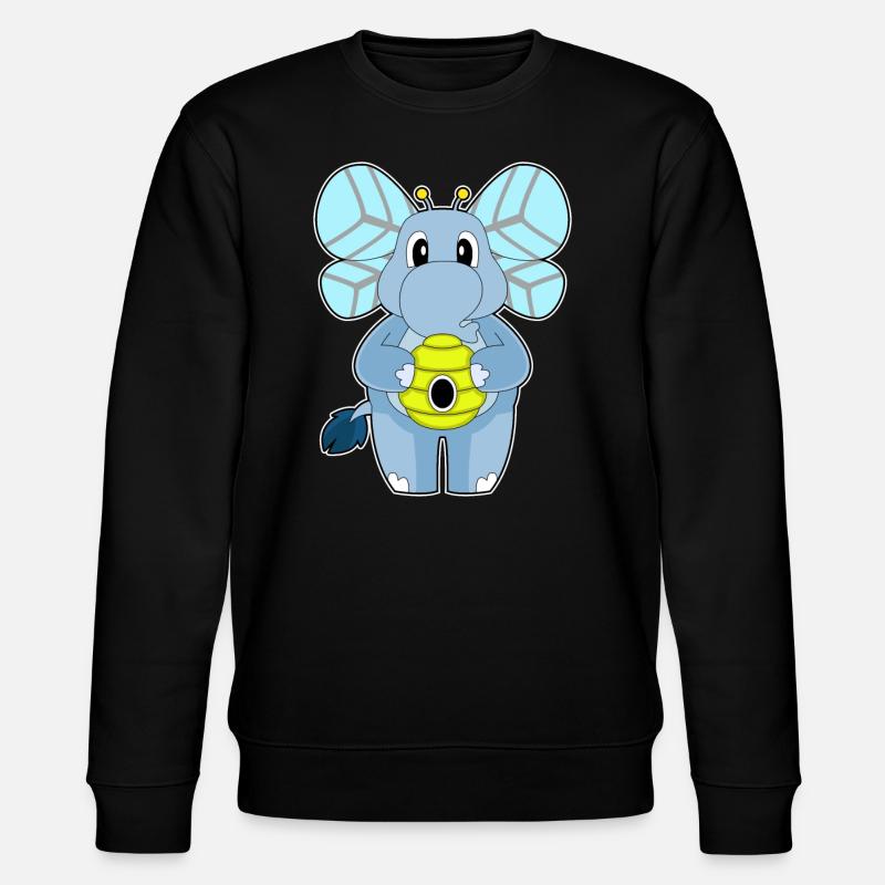 Elefant Biene - Stanley/Stella Unisex Bio-Sweatshirt CHANGER - Schwarz
