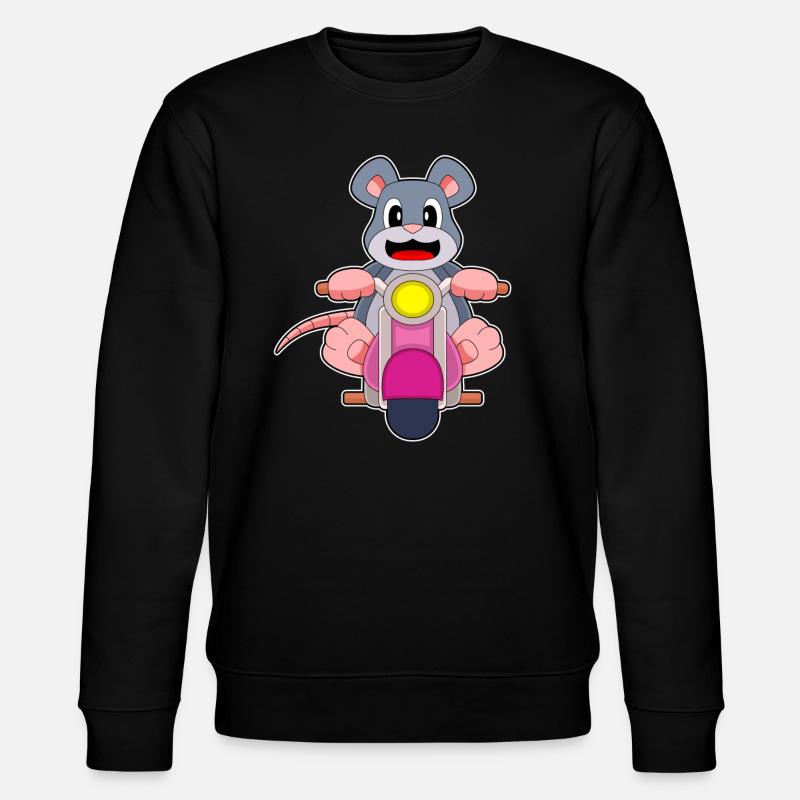 Mouse Motorcycle - Stanley/Stella CHANGER Unisex Organic Sweatshirt - black